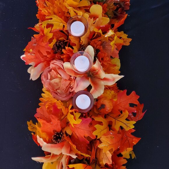 Fall Centerpiece with Tea Lights - Picture 3 of 3